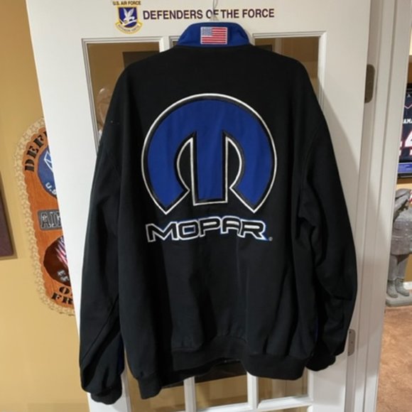 MOPAR Men's Embroidered Logo Jacket, Blue, Black & White, 2XL - Picture 2 of 2